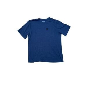 Browning Pocket T Shirt Mens Large Blue Gray Buckmark Logo Outdoor Tee